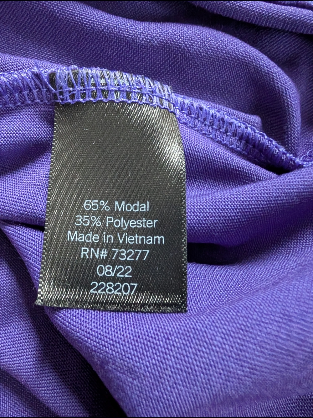 Simply Vera Vera Wang Purple Scoop Neck Short Sleeve Top - Large (EUC) - Picture 8 of 8